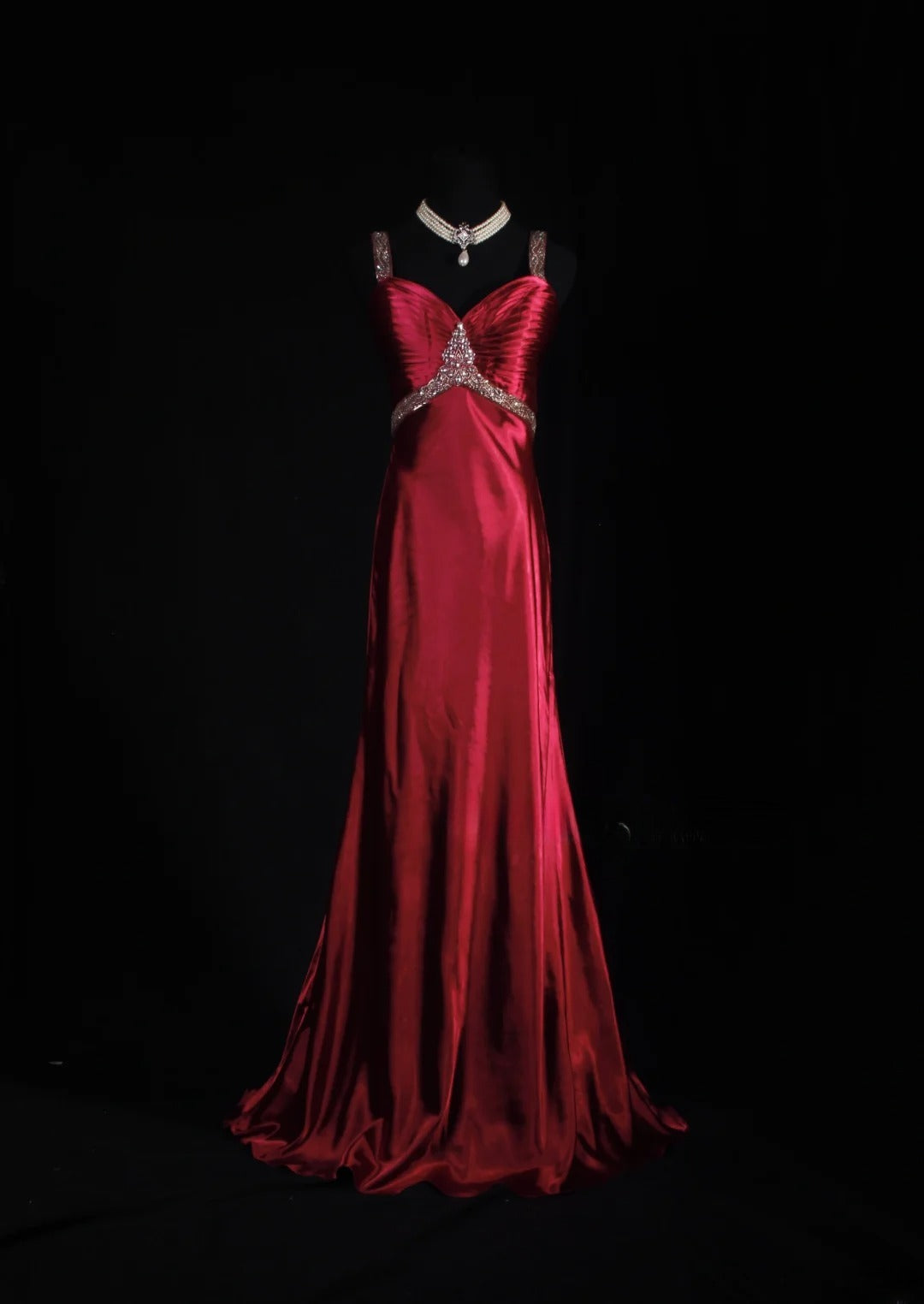 Vintage Prom Dresses Inspiration Mermaid Red Satin Semi Formal 90s Prom Dresses For Teens High Schools AS183