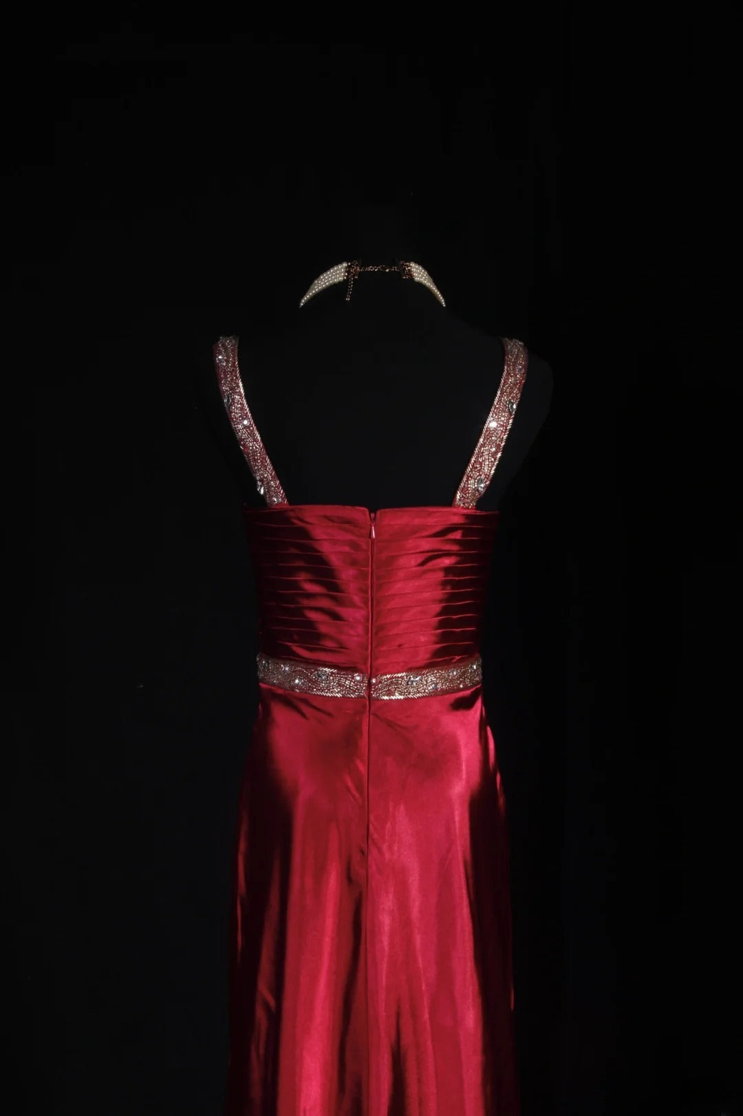 Vintage Prom Dresses Inspiration Mermaid Red Satin Semi Formal 90s Prom Dresses For Teens High Schools AS183