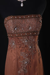 Vintage Mermaid Strapless Sleeveless With Beadings Long Formal Old 1950s Prom Dresses Night Outfits Party Gowns AS217