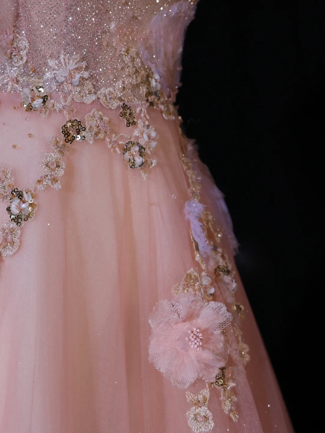 Modest Prom Dresses Aesthetic A Line Spaghetti Straps Pink Tulle Inspiration Impress Long Party Formal Gown For Teenagers High Schools AS408