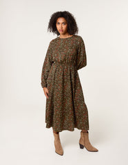 Animal Print Midi Dress