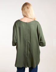 Button Back Viscose Top