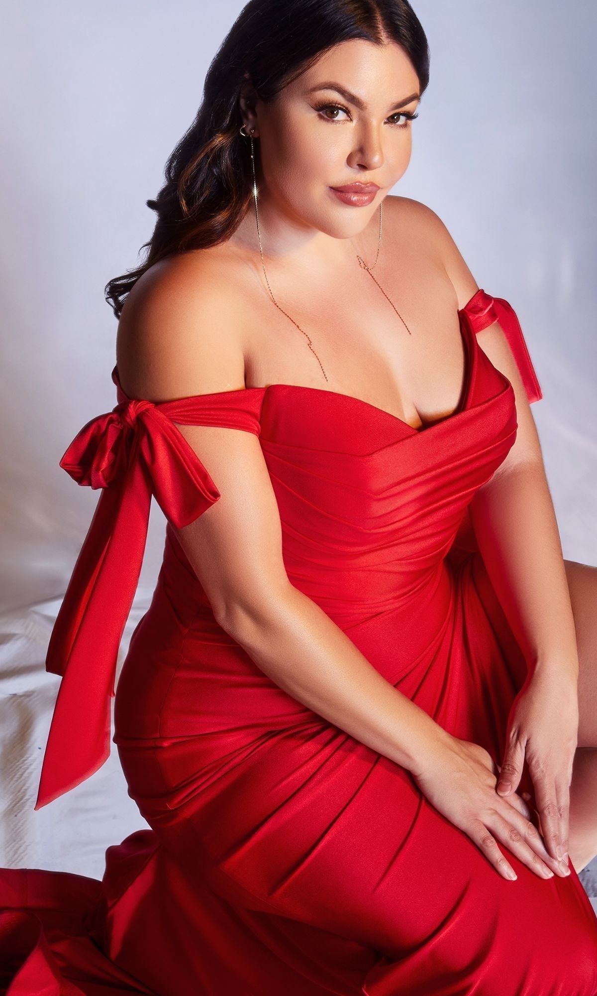 Long Plus-Size Formal Dress CD943C by Ladivine