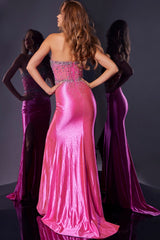 Jovani D5504 Fitted Gown Long Formal Beaded Prom Dress