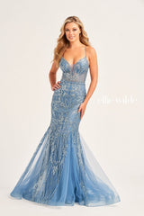 Ellie Wilde EW35236 Long Formal Glitter Mermaid Evening Prom Gown