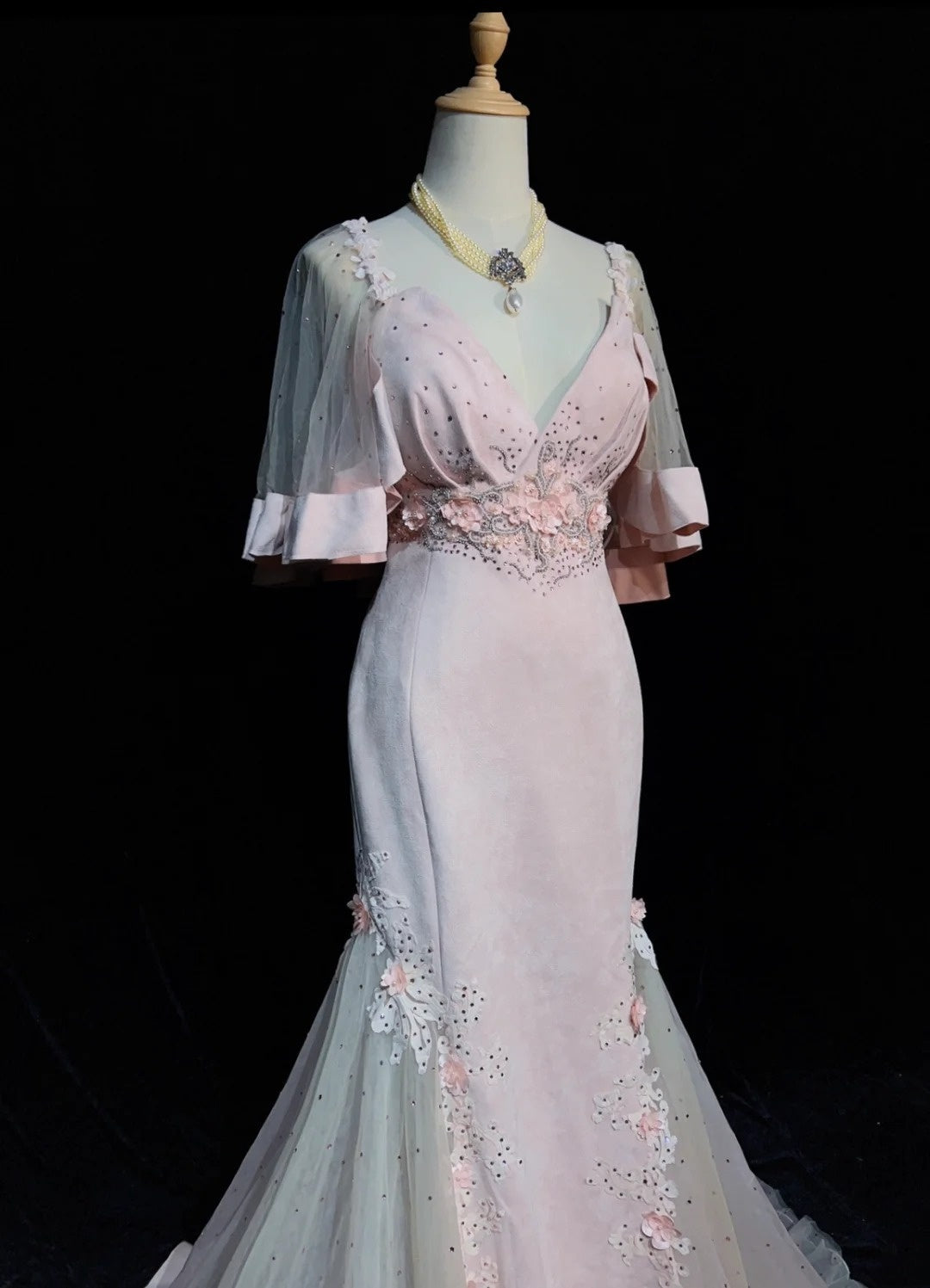 Vintage Prom Dresses 90s Mermaid Sweetheart Pink Satin With Appliqued Beading Long Evening Outfits N3193