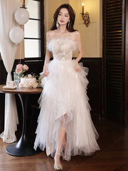 Classy A Line Sweetheart Black Tulle With Ruffles Long Party Gowns Prom Dresses N2037