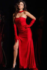 Jovani 23985 Long Mermaid Fit Formal Slit Prom Dress