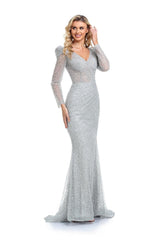 High Couture NR2265 Prom Long Sleeve Formal Evening Gown