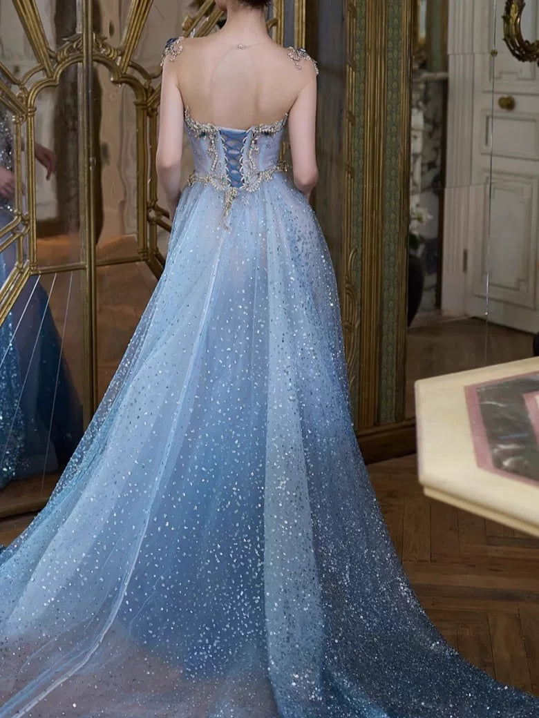 Modest Mermaid Scoop Neck Sequins With Beaded Cape Prom Dresses Inspiration Long Party Evening Dress 19th Birthday Outfits AB2298