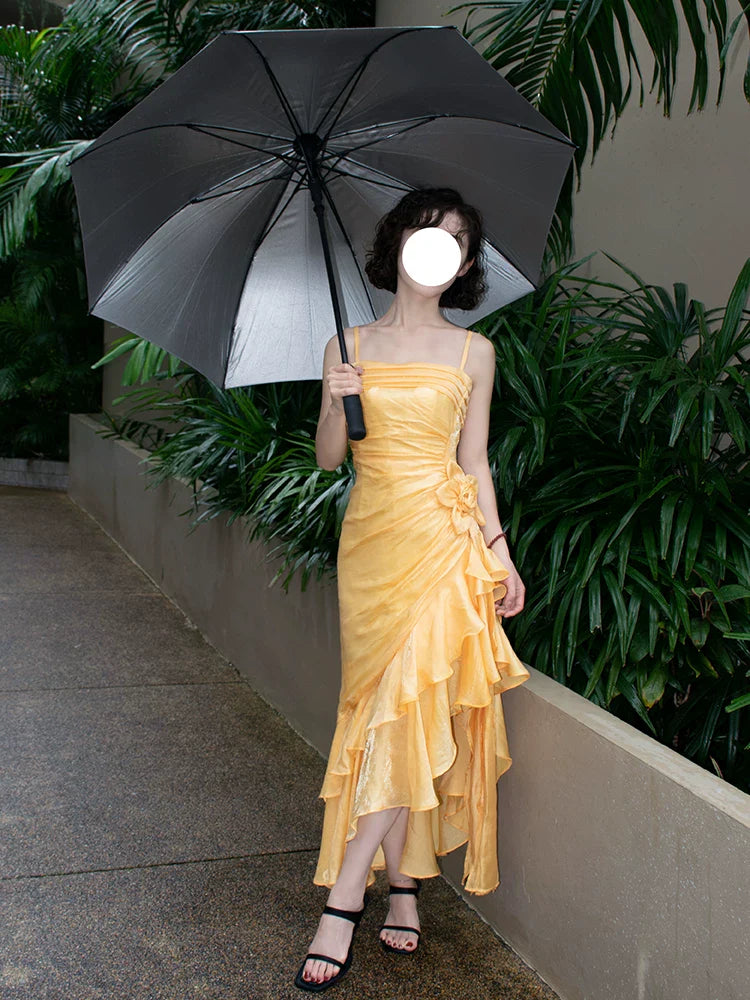 Vintage 1950s High Low Spaghetti Straps Prom Dresses Inspiration Long Party Retro Evening Dress 18th Birthday Outfits AB2342