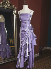Vintage 1950s High Low Spaghetti Straps Prom Dresses Inspiration Long Party Retro Evening Dress 18th Birthday Outfits AB2342