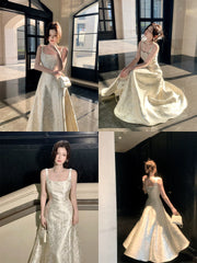 Elegant A line Square Neck Floral Satin Ankle Length Satin Prom Dresses 16th Nigh Party Birthday Outfits AB2415