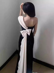 Unique Mermaid One Shoulder Black Prom Dresses Inspiration Long Party Night Gowns 20th Birthday Outfits AB2248