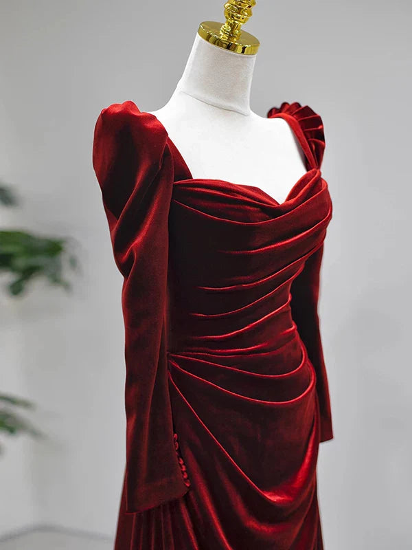 Unique Sheath Royal Blue Long Sleeves Prom Dresses Inspiration Party Night Gowns 20th Birthday Outfits AB2249