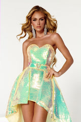 Portia and Scarlett PS22412 High Low Strapless Prom Cocktail Dress