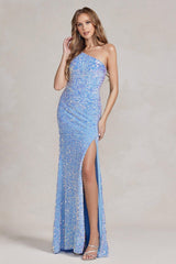 Nox Anabel R1202 Long One Shoulder Formal Prom Gown