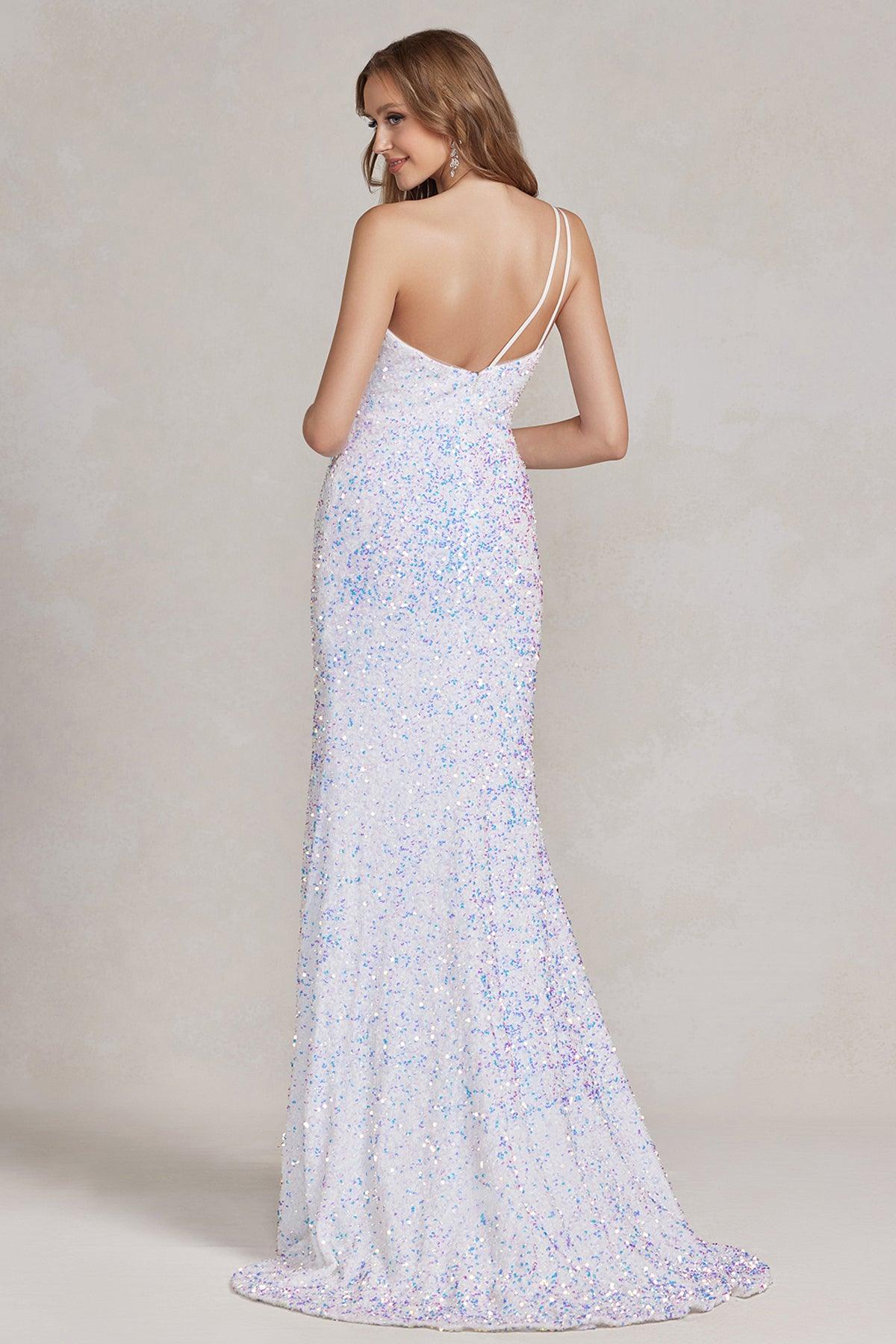 Nox Anabel R1202 Long One Shoulder Formal Prom Gown