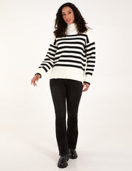 High Neck Striped Jumper