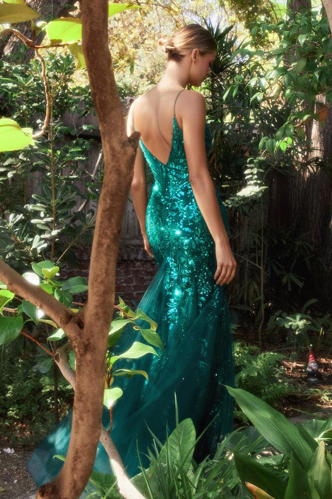 Andrea & Leo A1118 Beaded Lace Applique Mermaid Prom Gown