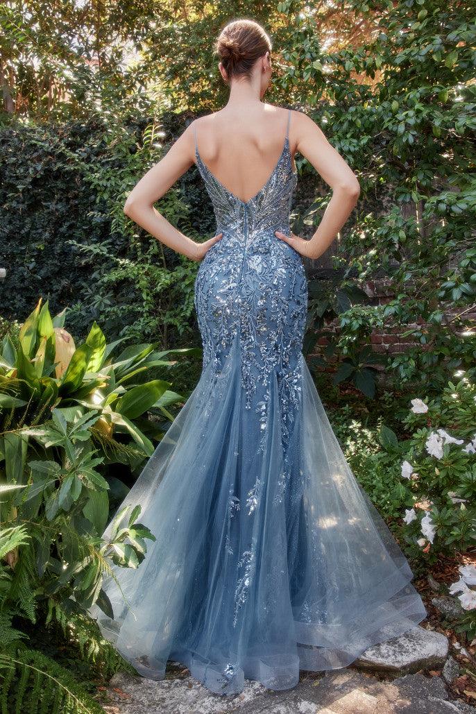 Andrea & Leo A1118 Beaded Lace Applique Mermaid Prom Gown