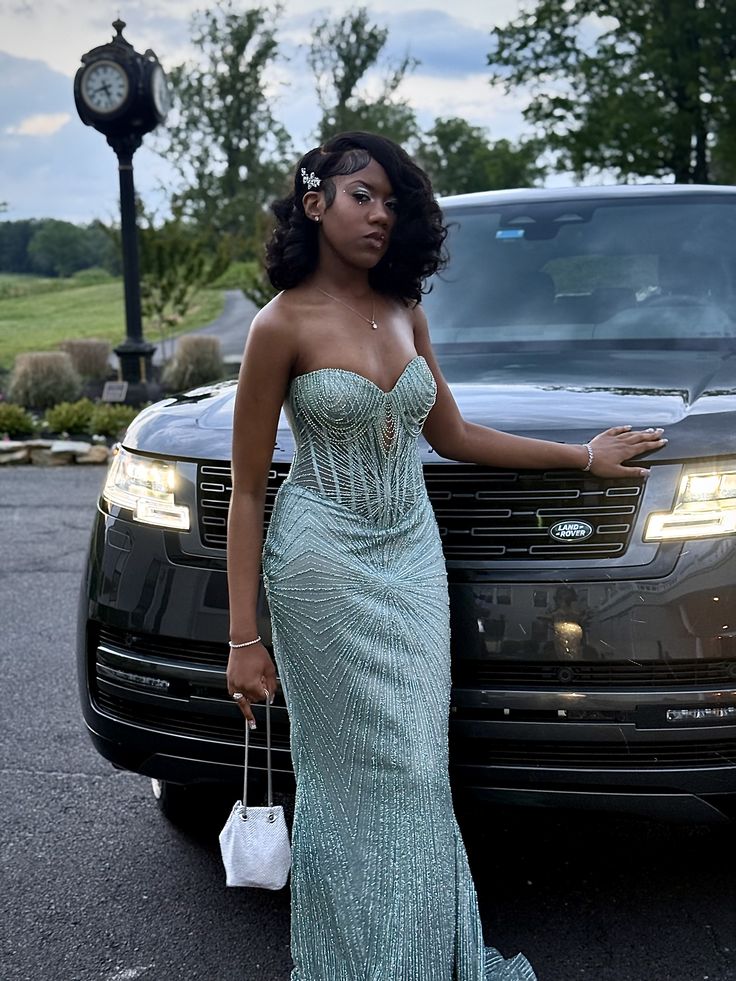 Classy Mermaid Sweetheart Mint Green Sequin Long Sleeveless Formal For Women Girls Teens Prom Dresses N2304
