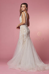 Fit and Flare Long Wedding Gown