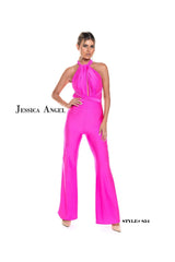 Jessica Angel Long Halter Formal Jumpsuit 854