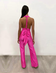 Jessica Angel Long Halter Formal Jumpsuit 854