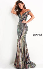 Jovani 04809 Off Shoulder Long Prom Dress