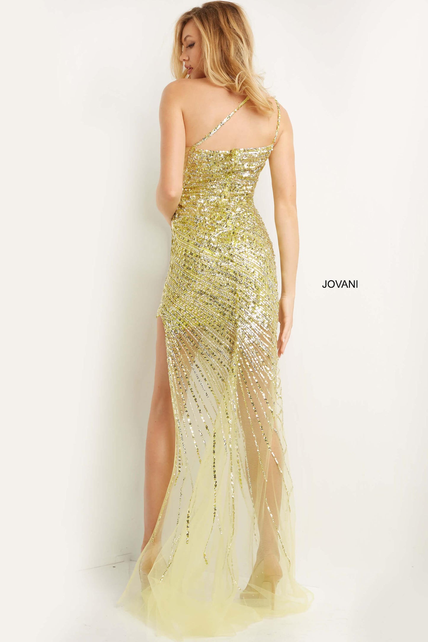 Jovani 05647 Prom One Shoulder Long Formal Gown