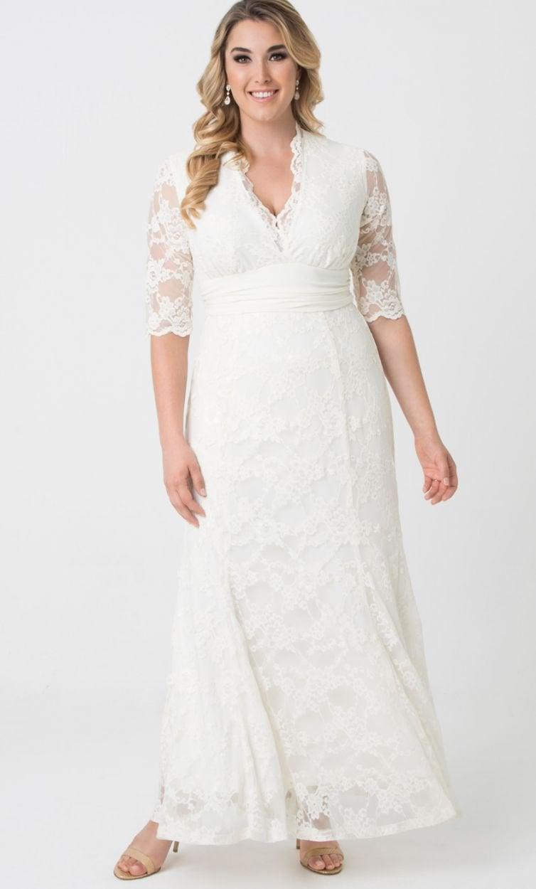 Kiyonna Long Formal Wedding Dress Plus Size