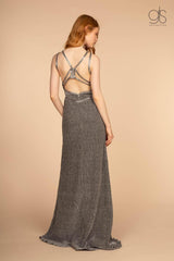 Long Open Back Prom Formal Evening Dress