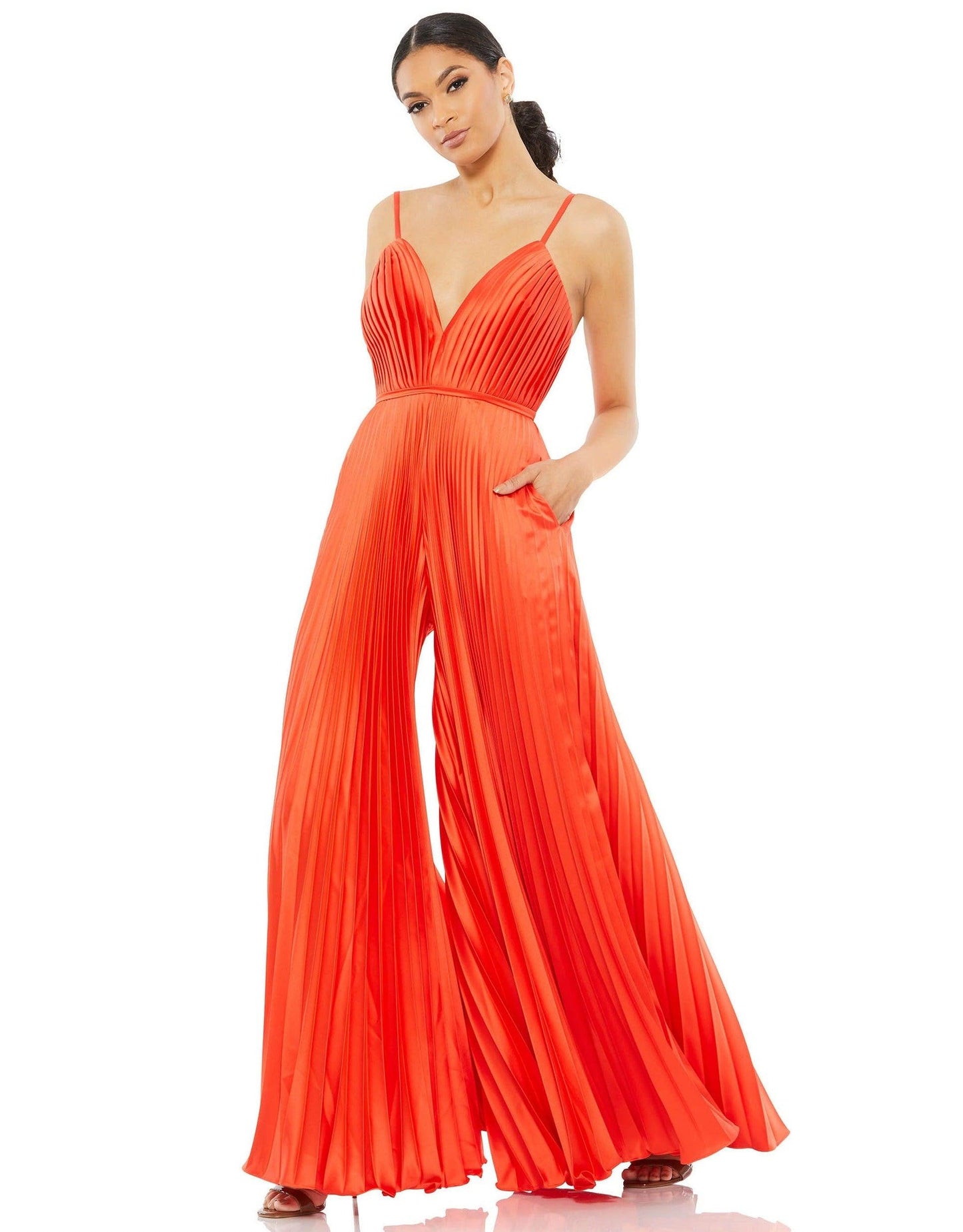 Formal Pleated Wide Leg Jumpsuit by Mac Duggal 26319