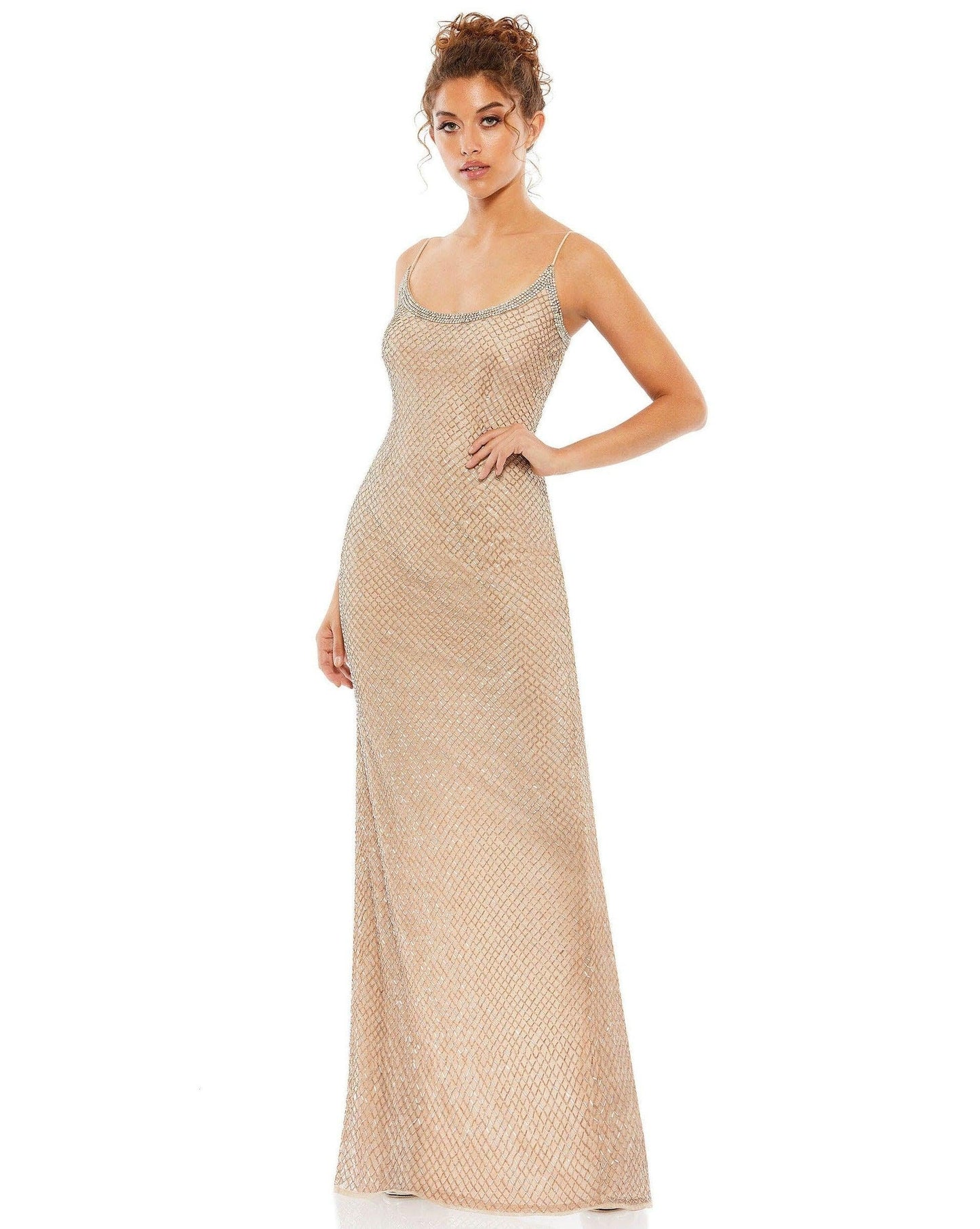 Long Formal Spaghetti Strap Gown by Mac Duggal 93551