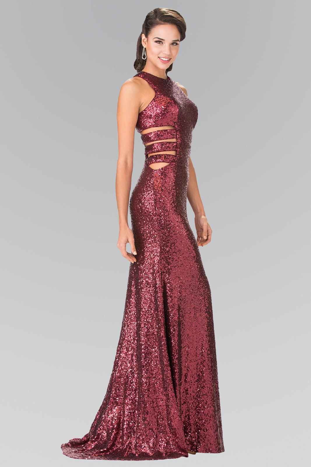 Prom Long Formal Dress Sequins Evening Gown