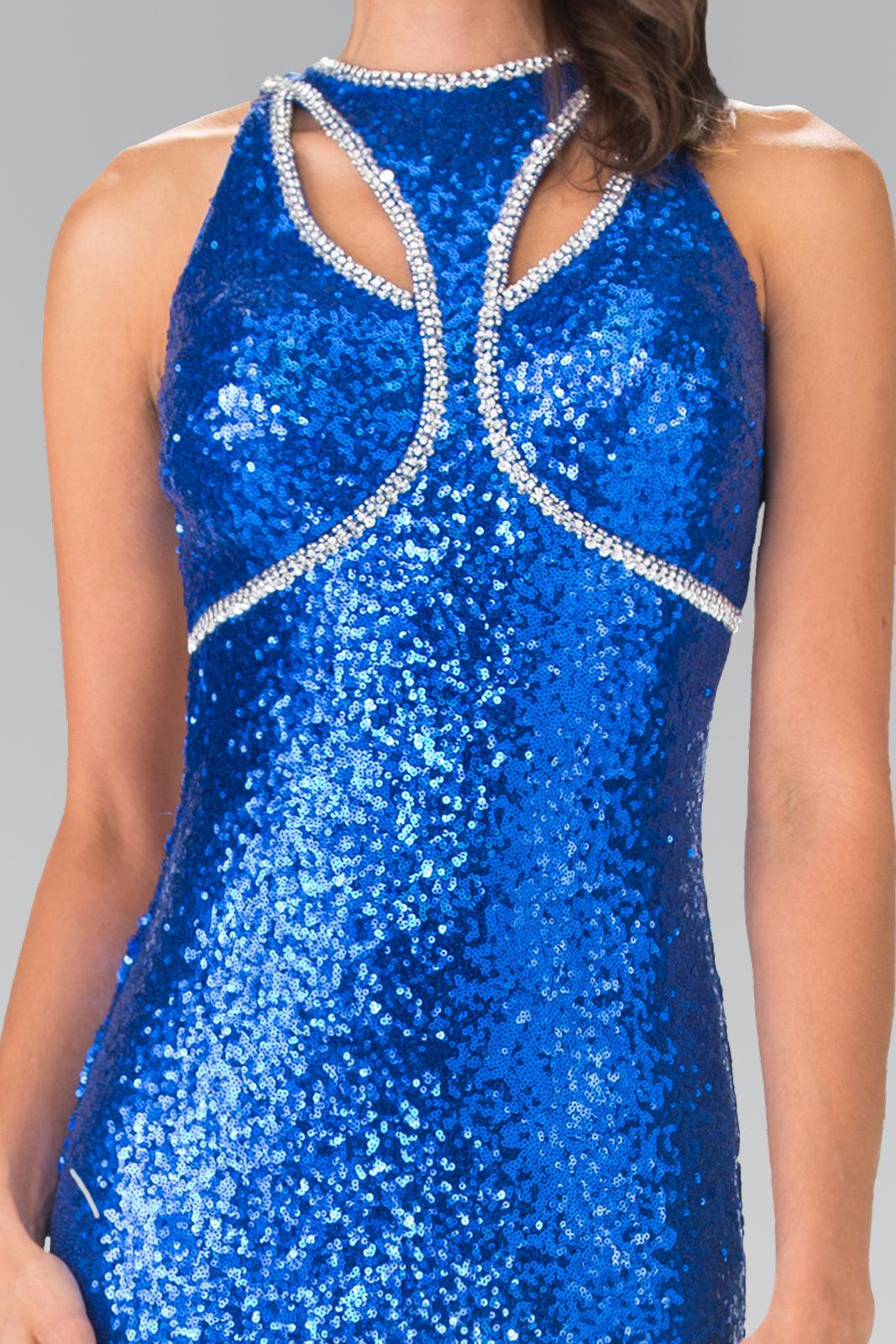 Prom Long Formal Halter Neck Beaded Evening Dress