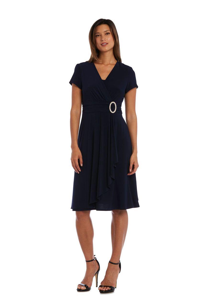 Short Plus Size Dress Black by R&M Richards 1149
