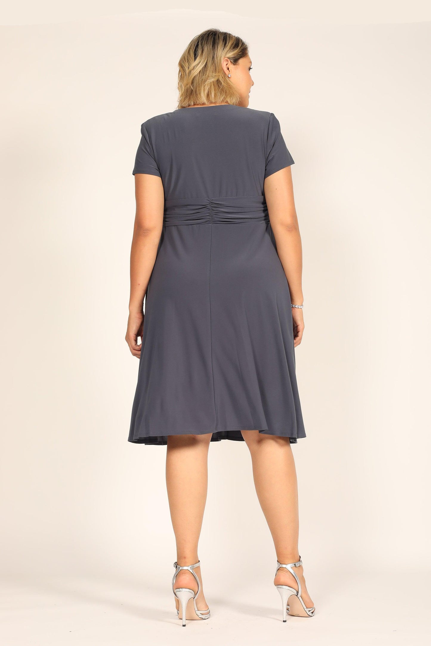 Short Plus Size Dress Black by R&M Richards 1149