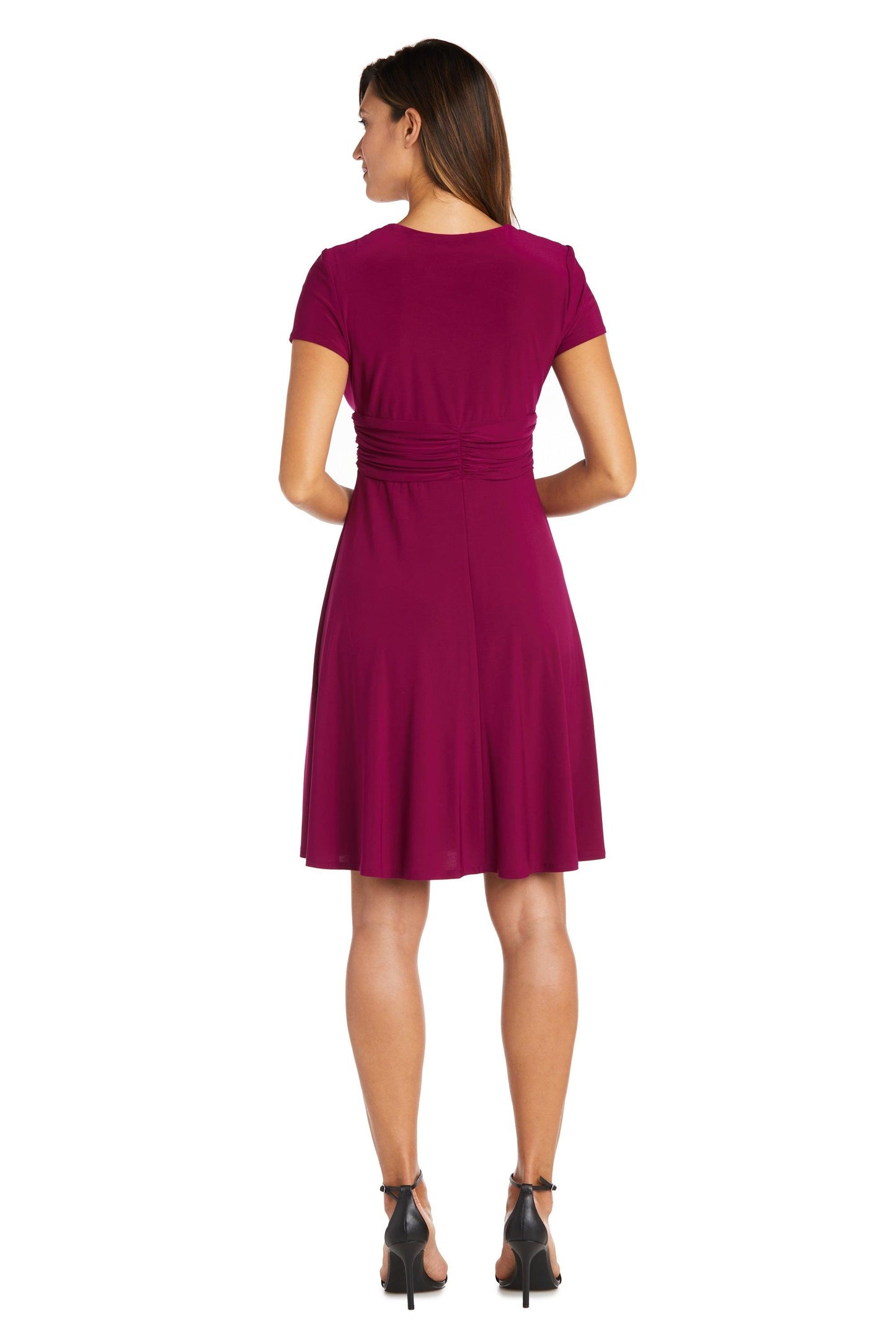 Short Plus Size Dress Black by R&M Richards 1149