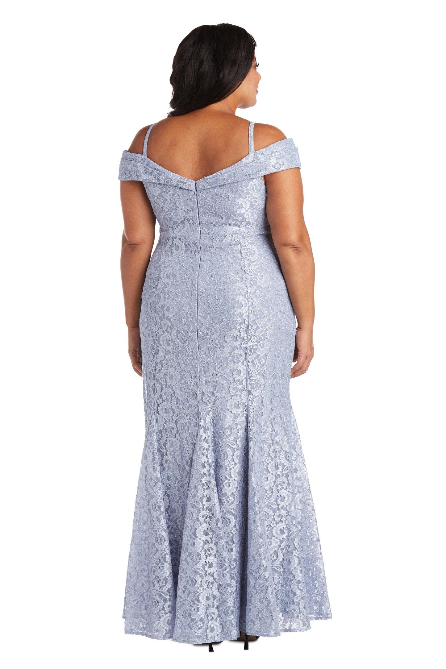 R&M Richards 2047W Formal Plus Size Long Lace Gown
