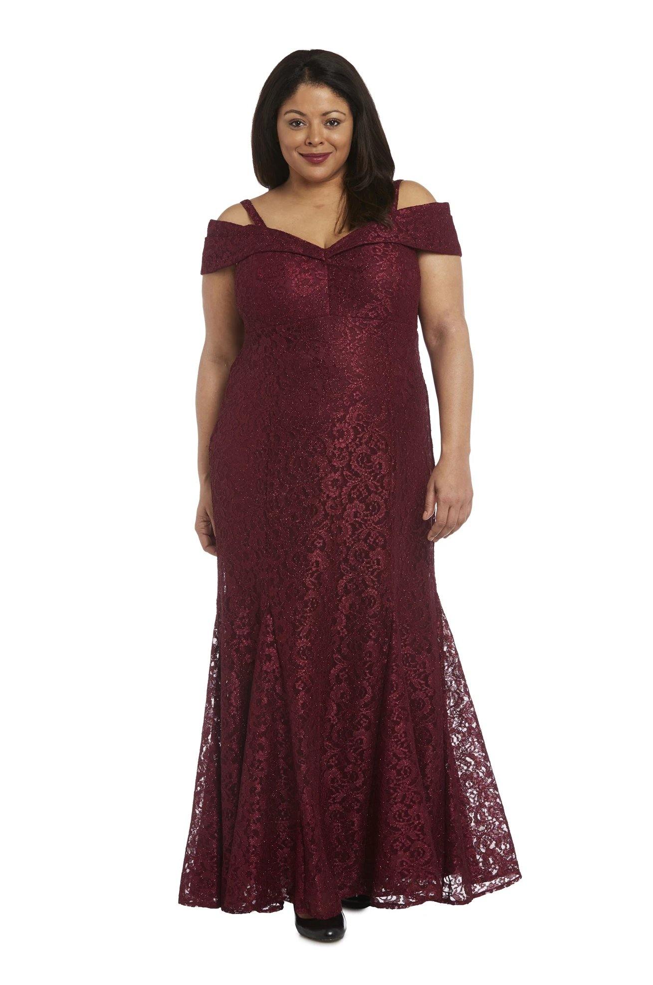 R&M Richards 2047W Formal Plus Size Long Lace Gown