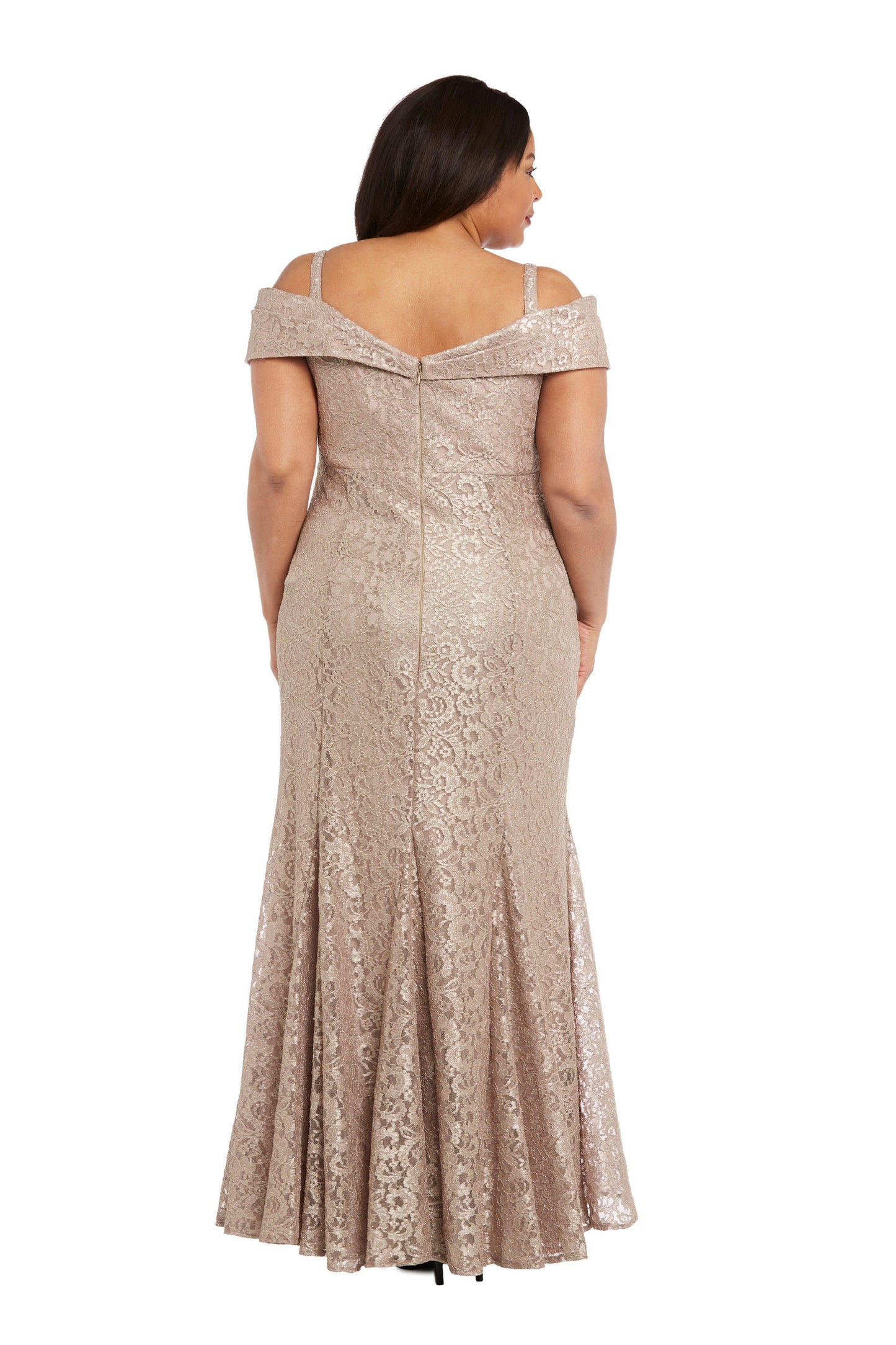R&M Richards 2047W Formal Plus Size Long Lace Gown