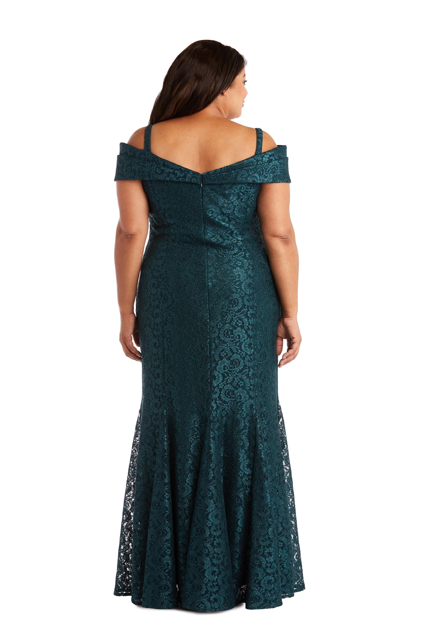 R&M Richards 2047W Formal Plus Size Long Lace Gown