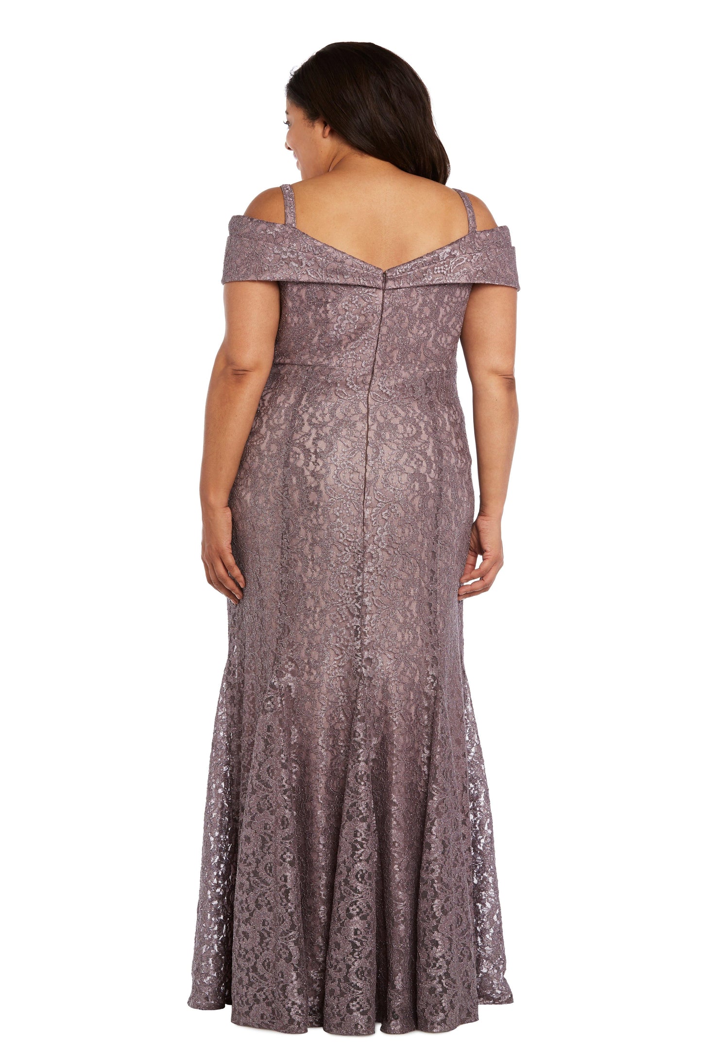 R&M Richards 2047W Formal Plus Size Long Lace Gown
