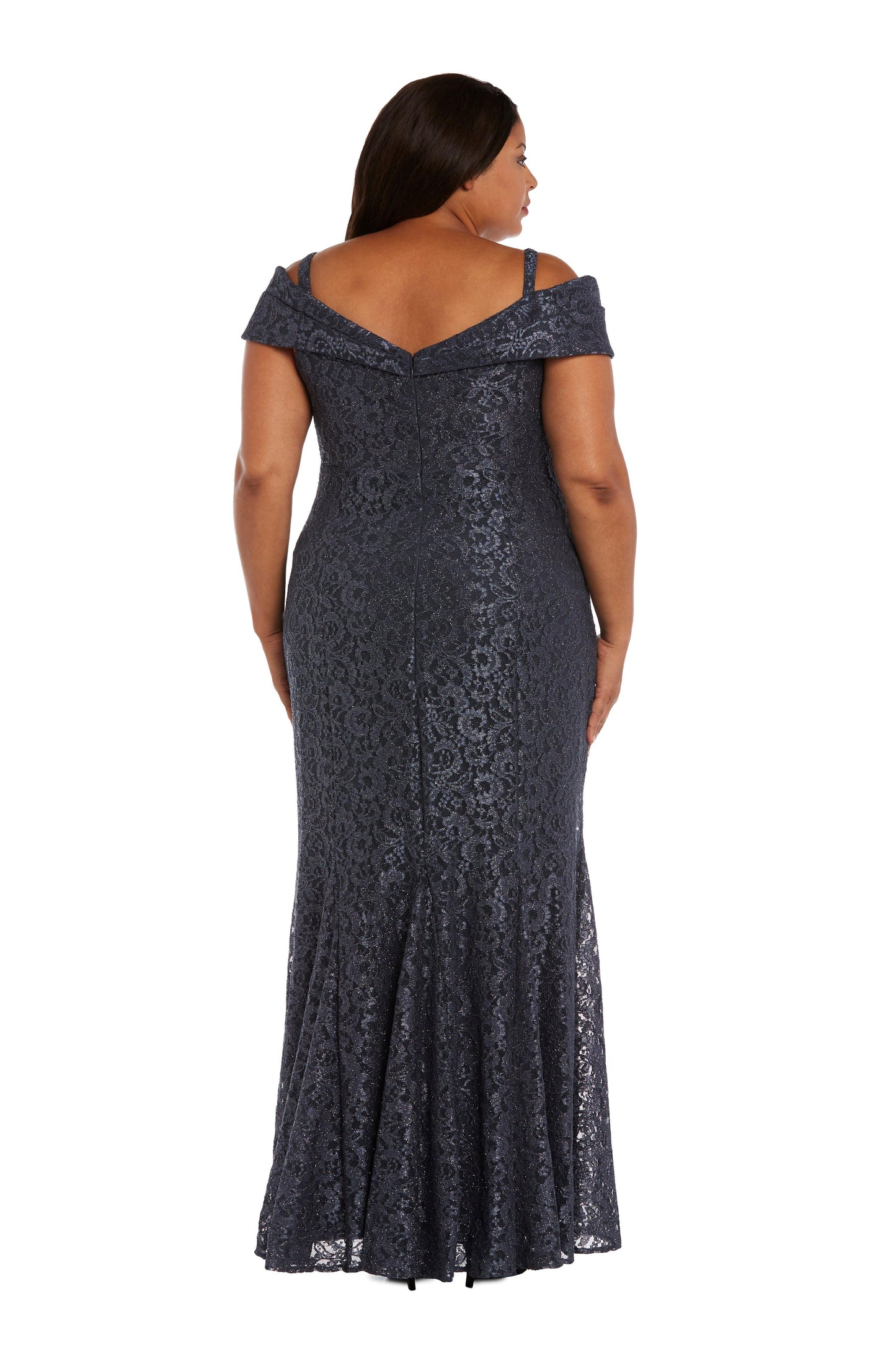 R&M Richards 2047W Formal Plus Size Long Lace Gown