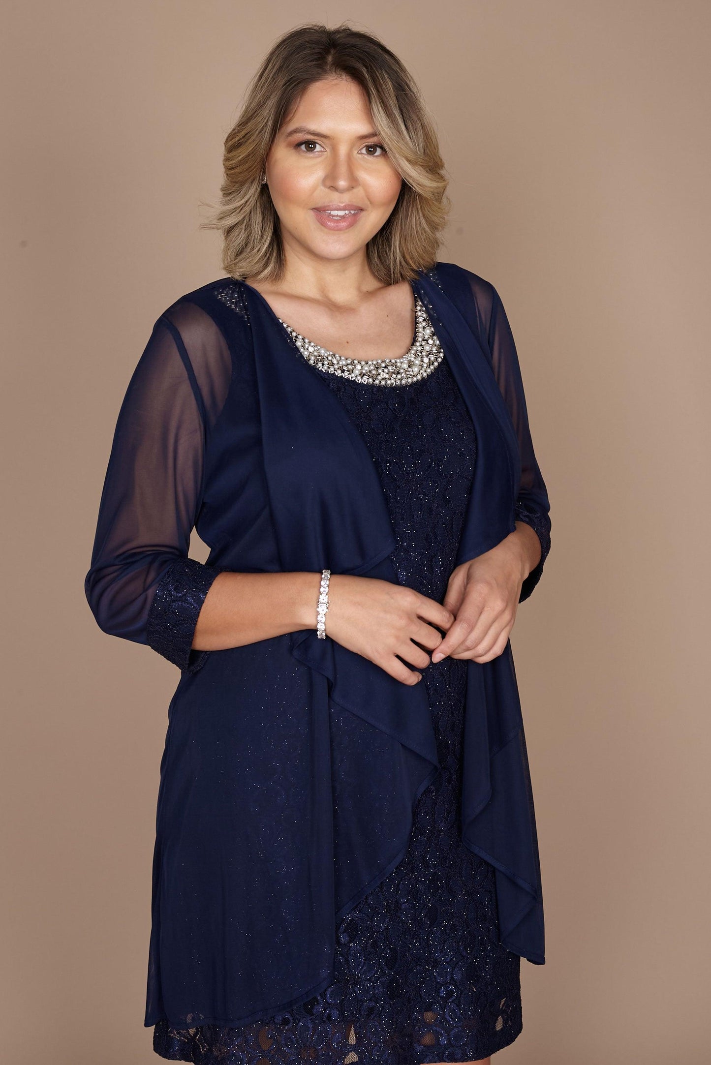 Short Jacket Mother of the Bride Dress by R&M Richards 2208