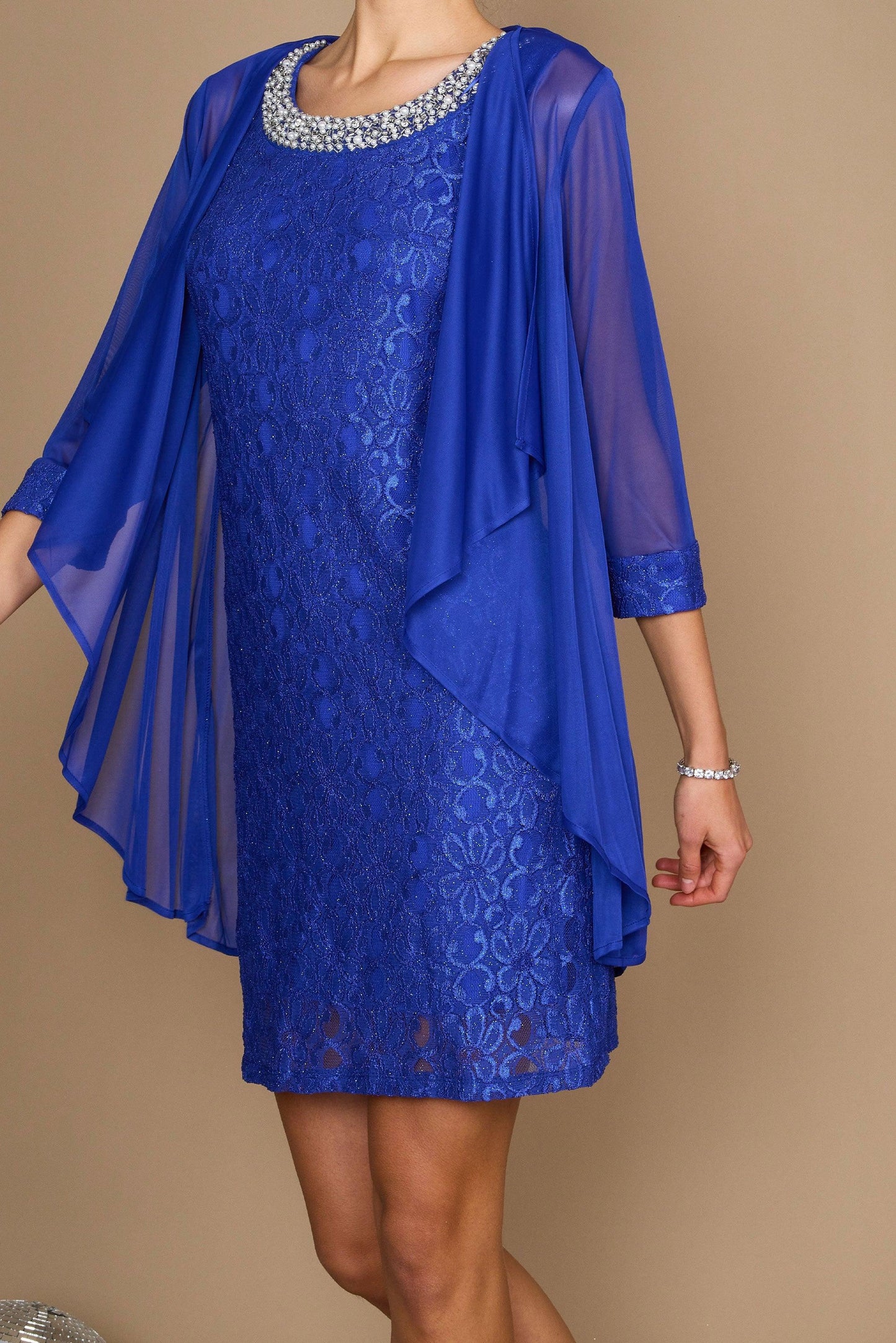Short Jacket Mother of the Bride Dress by R&M Richards 2208