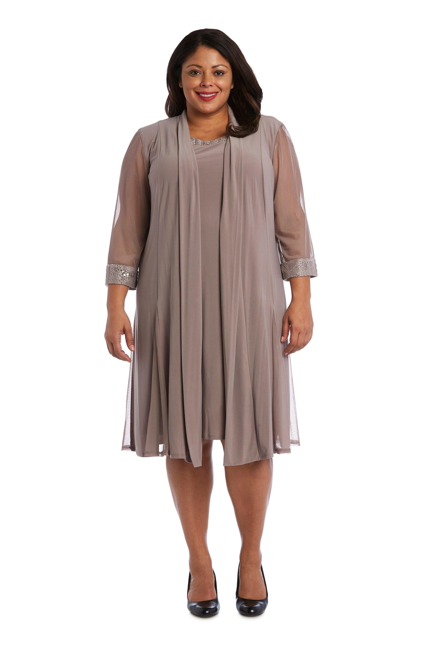 Plus Size Short Dress Jacket R&M Richards 3221W