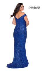 Long Sequin Plus Mermaid La Femme Formal Dress